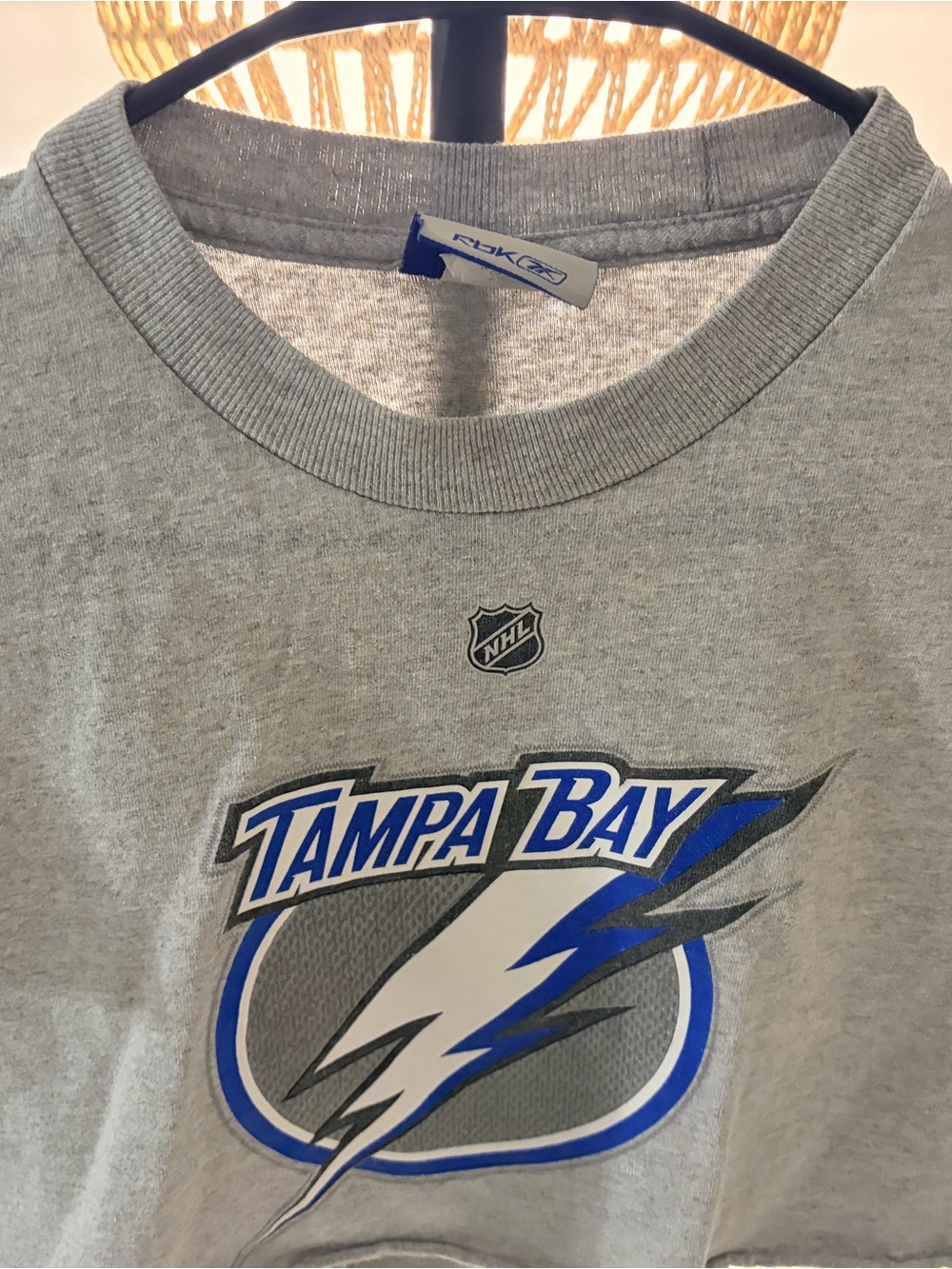 NHL Tampa Bay Lightning Gray Graphic Crewneck Shirt